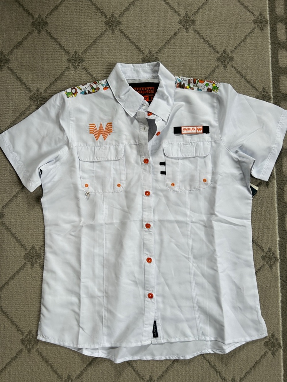 Magellan Outdoors Whataburger Short Sleeve Button-Down Shirt